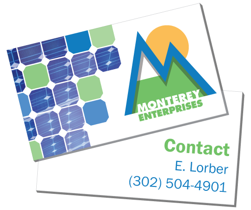 Monterey Contact Info and Business Card Graphic